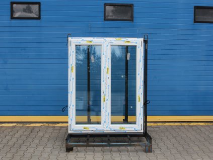 Plastové okno - KNIPPING 88 MD - 1290x1450 mm, OS+O klapačka, bílá/bílá + příslušenství a montážní materiál zdarma