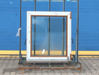 Plastové okno - KNIPPING 76 MD, 1045x1140 mm, OS pravé, zlatý dub/zlatý dub  + příslušenství a montážní materiál zdarma