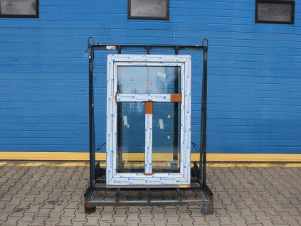 Plastové okno - KNIPPING 76 MD - 970x1330 mm, OS pravé, zlatý dub/bílá  + příslušenství a montážní materiál zdarma