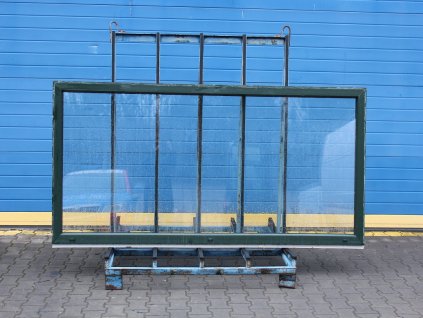 Plastové okno - 2420x1100 mm, FIX, tannengrün/tannengrün  + příslušenství a montážní materiál zdarma