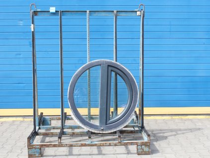 Plastové okno, 870x870 mm, ATYP, O/FIX, antracit/bílá  + příslušenství a montážní materiál zdarma