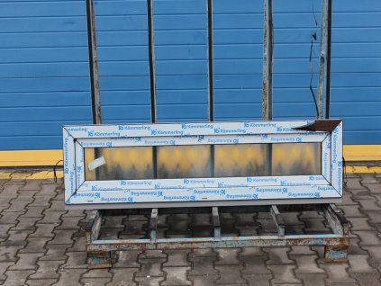 Plastové okno - KNIPPING 70 AD, 1600x400 mm, S, eiche dunkel/bílá  + příslušenství a montážní materiál zdarma