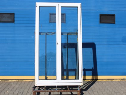 Plastové balkonové dveře - 1470x2290 mm, OS+O, bílá/bílá + příslušenství a montážní materiál zdarma