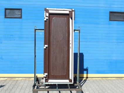 Hliníkové vchodové dveře - CORTIZO 70 Millennium Plus, 900x2000mm, O dovnitř, tmavý dub/tmavý dub + příslušenství a montážní materiál zdarma