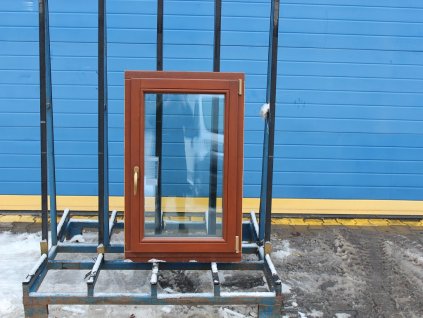 Dřevěné okno - OKNOLUX IV78, 700x1000 mm, OS, ořech  + příslušenství a montážní materiál zdarma