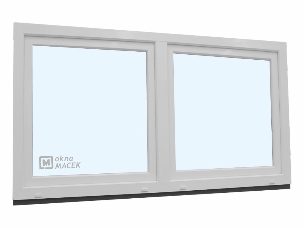 Plastové okno - KNIPPING 70 AD, 2100x900 mm, O/OS sloupek, bílá Sklo: čiré