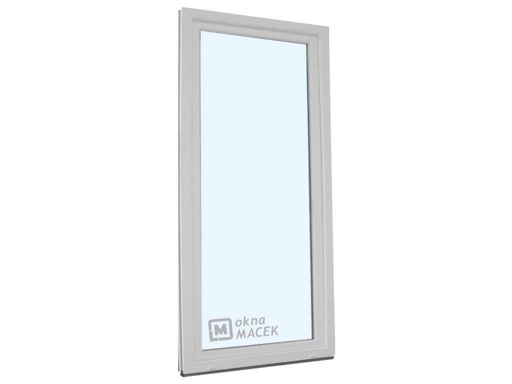 Plastové balkonové dveře - KNIPPING 70 AD, 900x2300 mm, OS, bílá Otevírání: levé, Provedení: jednostranná klika + madýlko + PVC rám