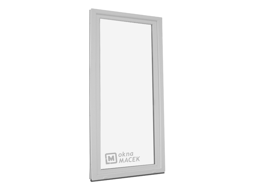 Plastové balkonové dveře - OLIMPIA 60 AD, 900x2200 mm, OS, bílá Otevírání: pravé, Provedení: jednostranná klika + madýlko + PVC rám