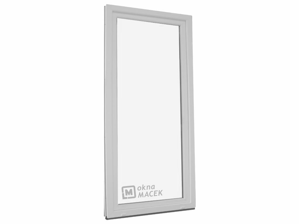 Plastové balkonové dveře - OLIMPIA 60 AD, 900x2300 mm, OS, bílá Otevírání: levé, Provedení: jednostranná klika + madýlko + PVC rám