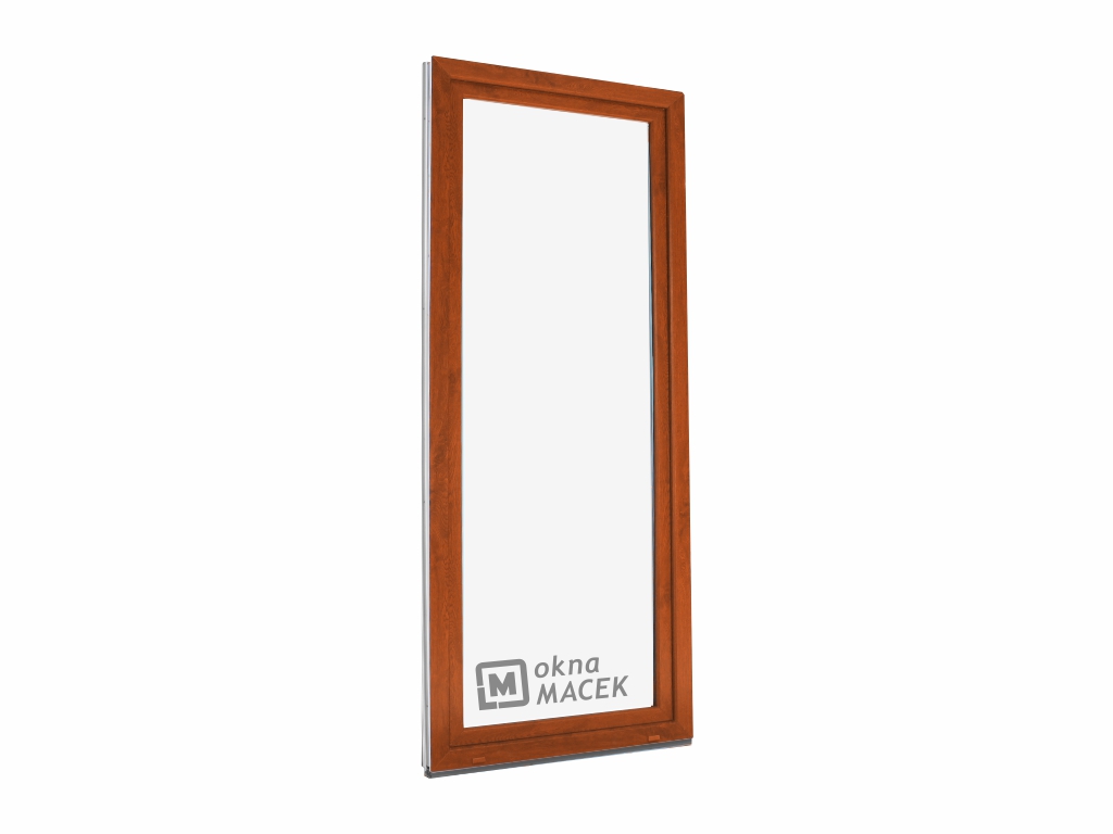 Plastové balkonové dveře - OLIMPIA 60 AD, 700x2100 mm, OS, zlatý dub/bílá Otevírání: levé, Provedení: jednostranná klika + madýlko + PVC rám
