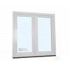 Plastové okno - KNIPPING 70 AD, 1200x1200 mm, O+OS klapačka, bílá