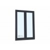 Plastové balkonové dveře - KNIPPING 70 AD, 1200x2000 mm, O+OS klapačka, antracit