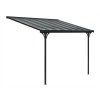 Pergola - BRUCE F 4,36x3,05 m, do stěny, černá, více variant polykarbonátu