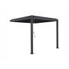 Bioklimatická hliníková pergola - AMY 3x3 m, nástěnná, elektrické nebo manuální ovládání, antracit