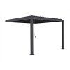 Bioklimatická hliníková pergola - AMY 4x3 m, nástěnná, elektrické nebo manuální ovládání, antracit
