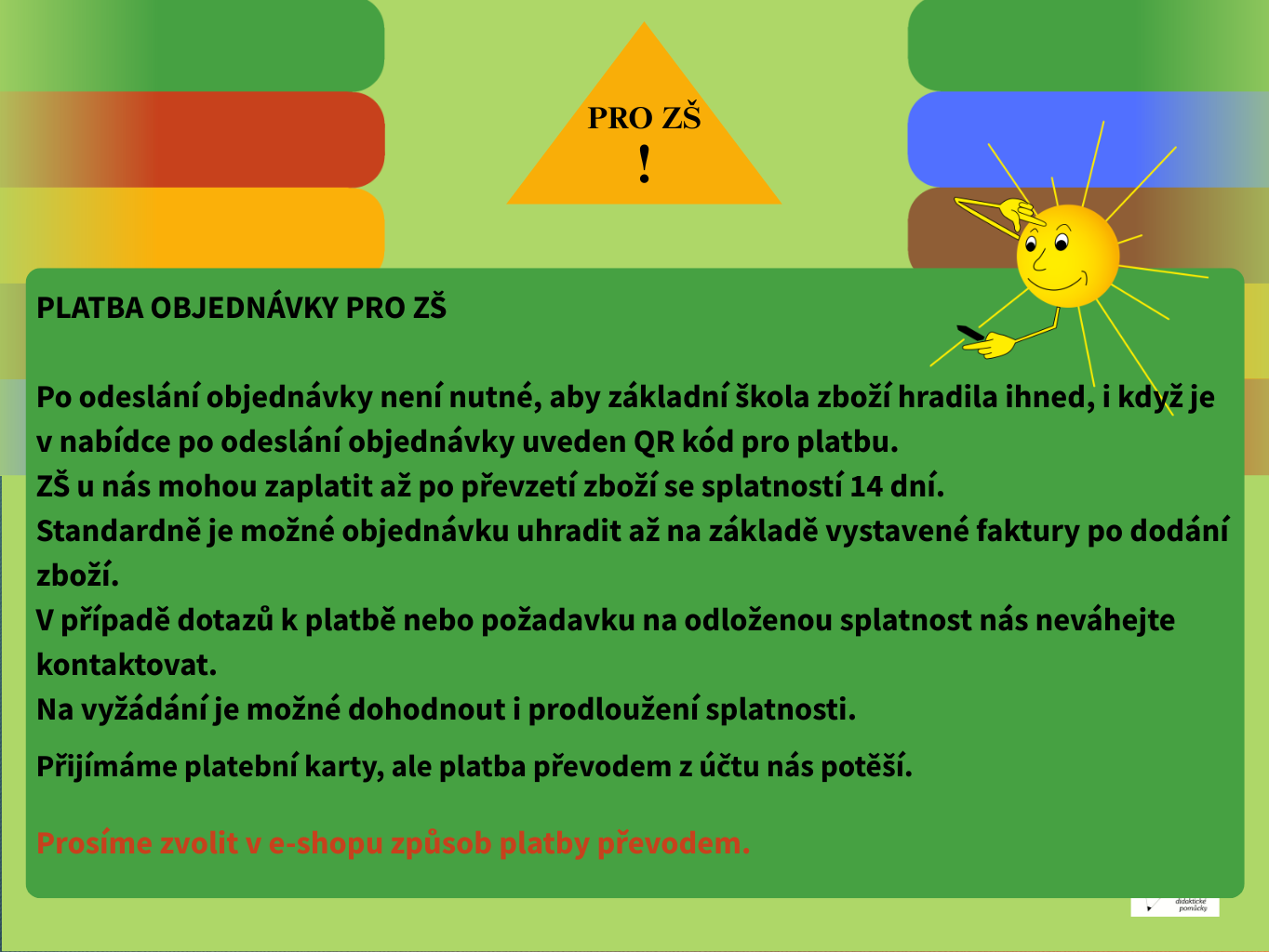 Informace o placení pro ZŠ