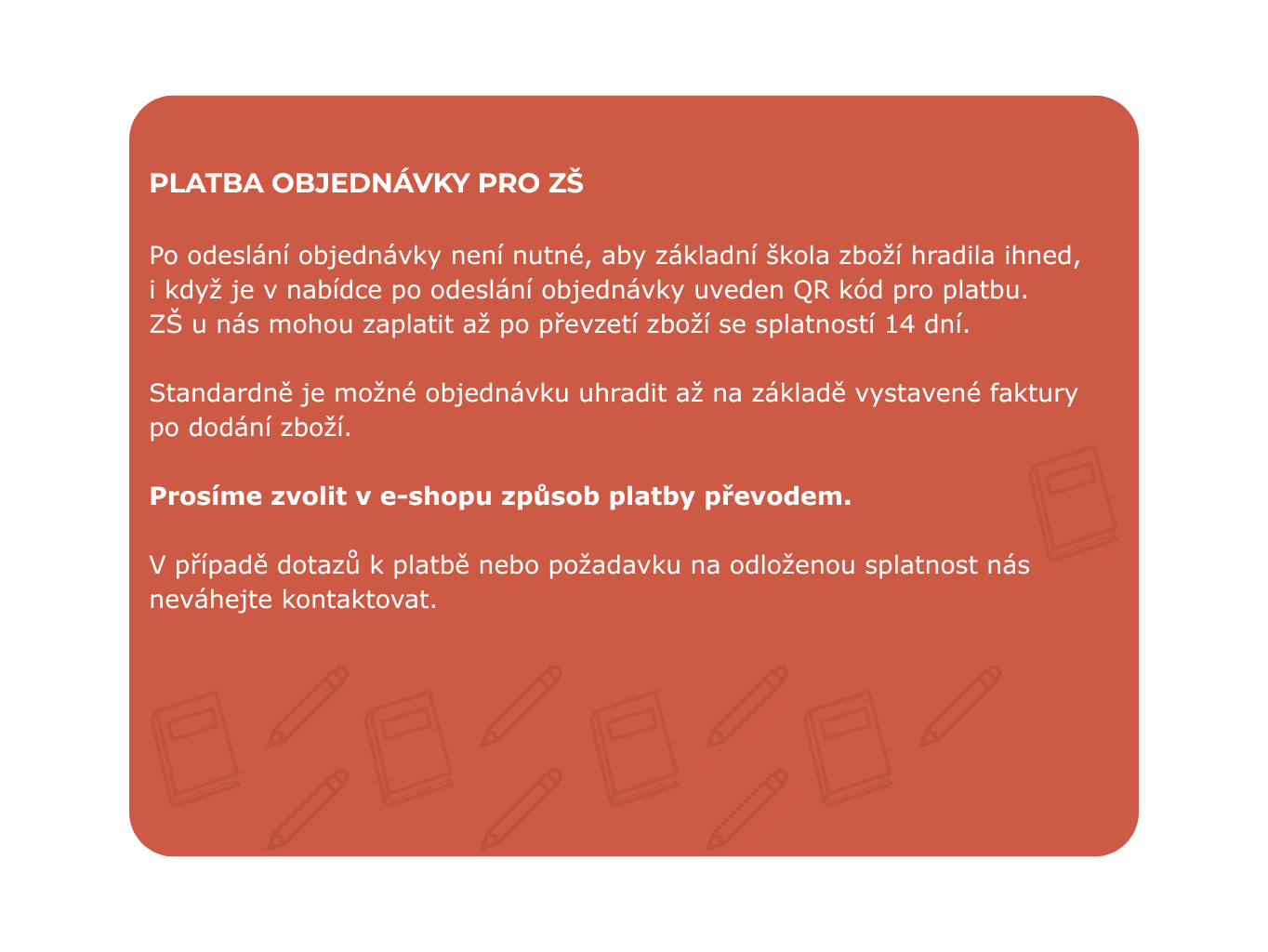 Informace o placení pro ZŠ