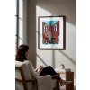 Litograficky tisk Freedom v ramu na stene doma 2