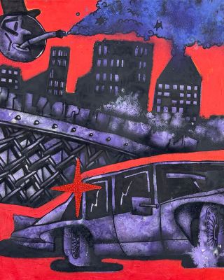 Shine, oil and acrylic on canvas