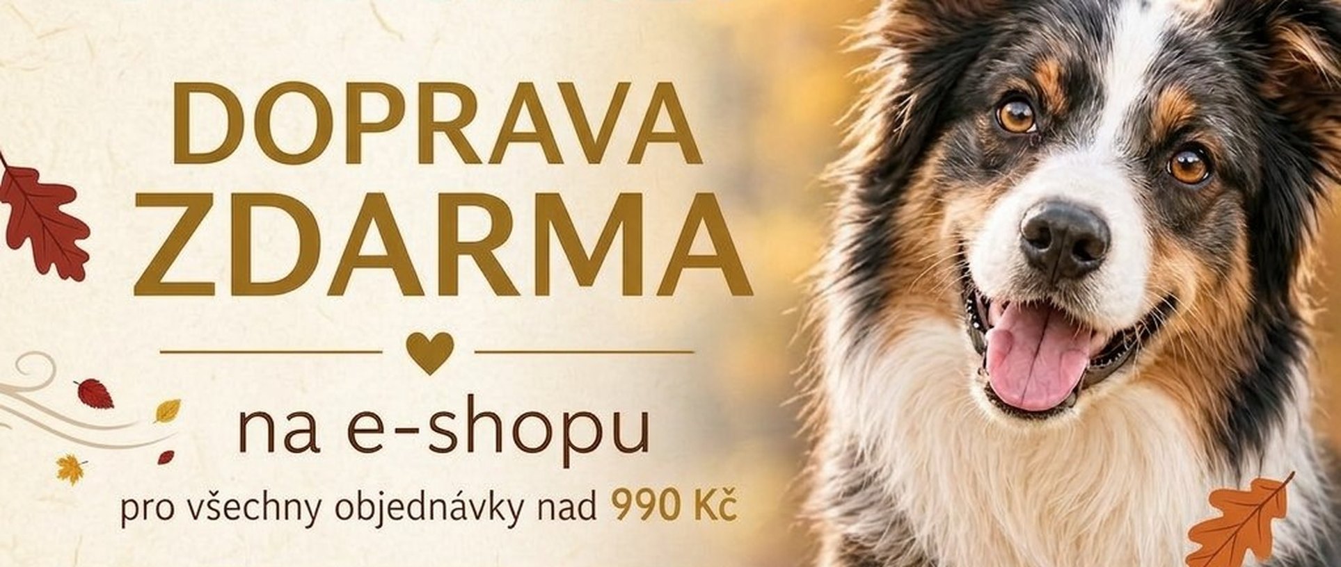 Doprava zdarma na e-shopu pro objednávky nad 990 Kč