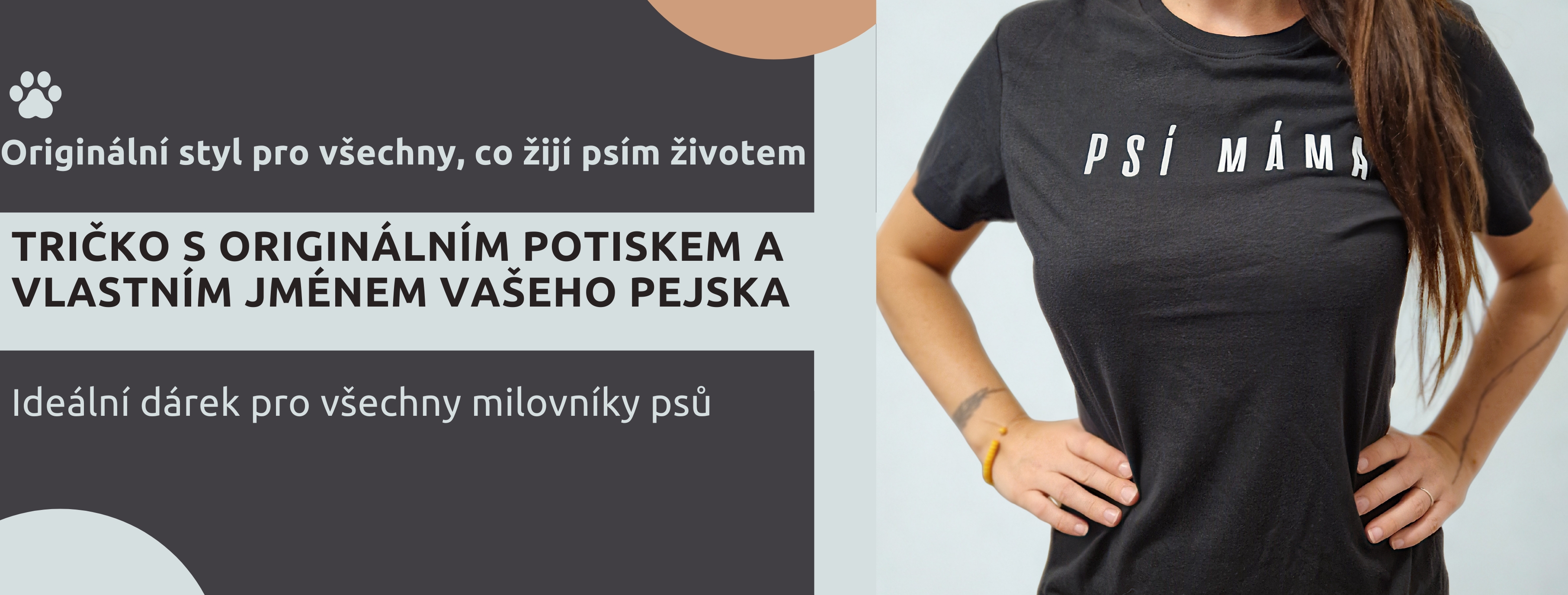 Tričko Psí máma / Psí táta – i se jménem pejska