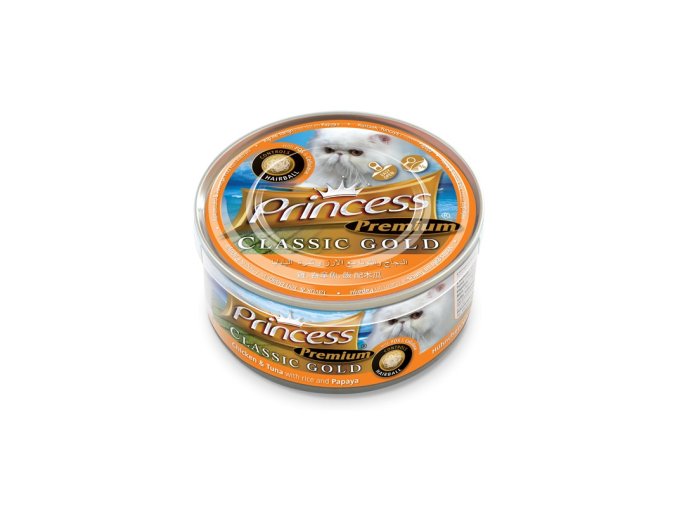 PRINCESS PREMIUM KURE, TUNAK, RYZE, PAPAYA 170G - REDUKCE CHLUP.BEZOARU