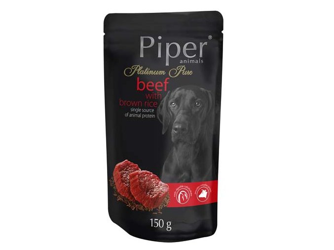 PIPER PLATINUM HOVĚZÍ A HNĚDÁ RÝŽE KAPSIČKA 150 g