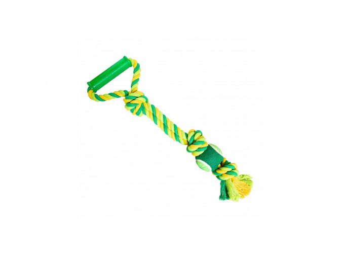 Přetahovadlo s rukojetí HipHop 3 uzly, tenisák 45 cm / 310 g