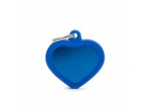 HEART ALU BLUE RUBBER