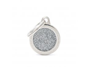 SMALL CIRCLE GLITTER GREY