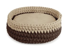 PLETENÝ KULATÝ PELECH 40 cm HNĚDÁ