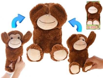 Opice plyšová 30cm pohyblivé ruce 0m+ v krabičce