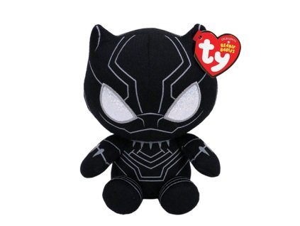 Ty 41197 Beanie Babies Marvel BLACK PANTHER, 15 cm