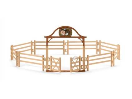 Schleich 42434 -ohrada pro koně se vstupní branou