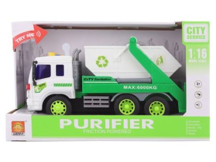 Auto s kontejnerem baterie