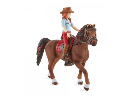 Schleich 42539 Zrzka Hannah s pohyblivými klouby na koni