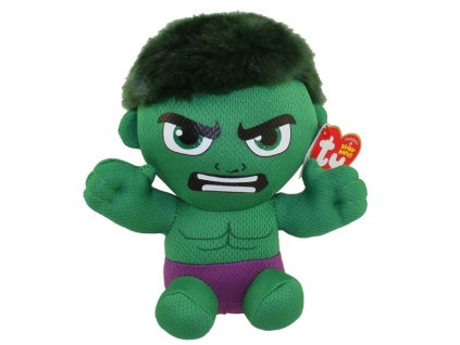TY 41191 Beanie Babies Marvel HULK, 15 cm