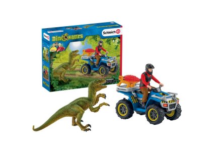 Schleich 41466 - Útěk před Velociraptorem na čtyřkolce