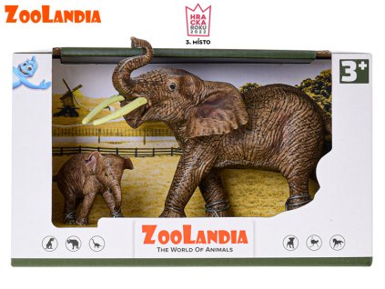 Zoolandia slon s mládětem v krabičce