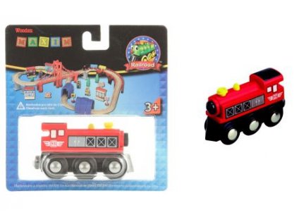 Maxim parní lokomotiva červená