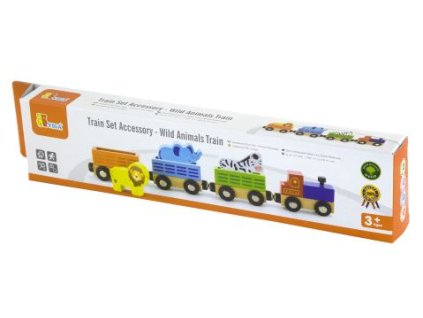 Dřevěná mašinka - divoká zvířátka