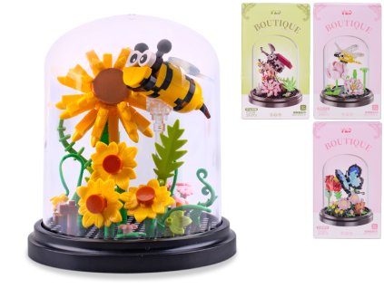 Stavebnice hmyz s květinou 253-281ks 4druhy