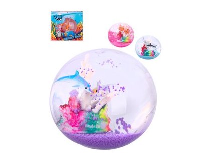 Míček strečový Destination Deep s mořskými zvířátky s kuličkami 3 druhy