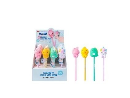 SQUISHY gel propisky MIX (0.5mm, modrá, králík/kačka/dino/jednorožec)