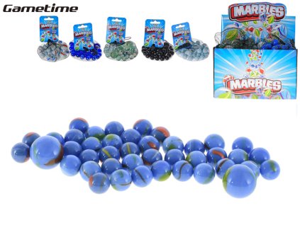 Gametime kuličky skleněné 42ks 6druhů v síťce 24ks