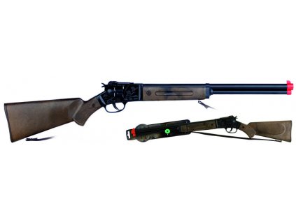 Puška kovbojská černá kovová - 12 ran