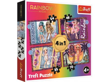 Puzzle Rainbow High: Módní panenky 4v1