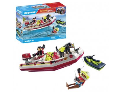 Playmobil 71464 - Hasičský člun s vodním skútrem