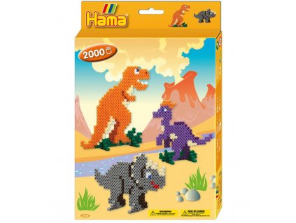 HAMA ZAŽEHLOVACÍ KORÁLKY MIDI - DÁRKOVÝ BOX  DINO - H3434