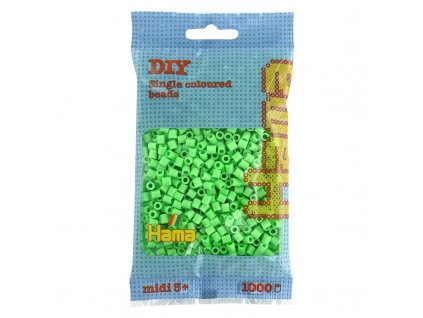 HAMA ZAŽEHLOVACÍ KORÁLKY MIDI - PASTELOVĚ ZELENÉ 1.000KS. H207-47
